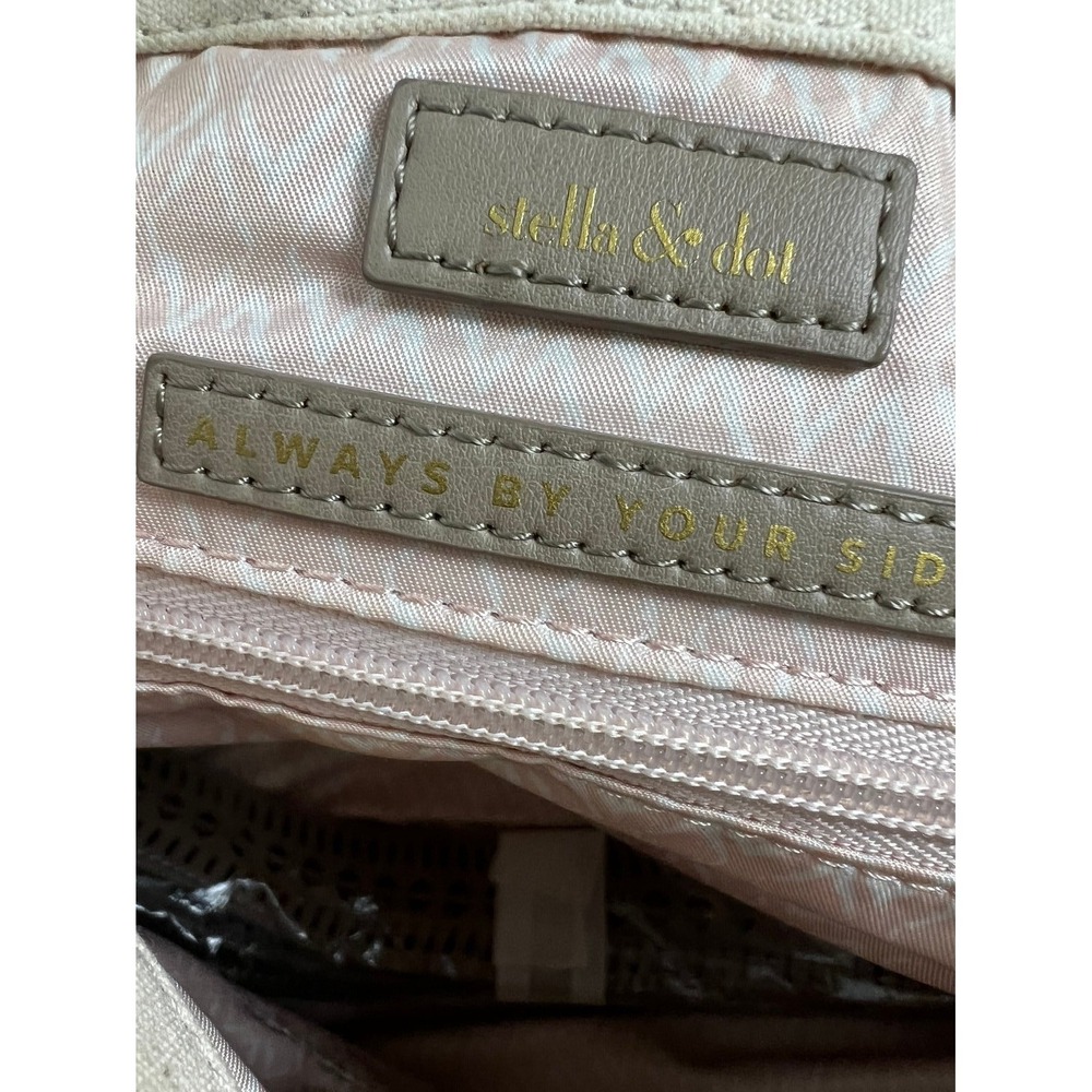 Stella And Dot Ellie Hobo Bag Retired Metallic/Straw Crossbody 2 Way Strap NEW - Picture 7 of 9